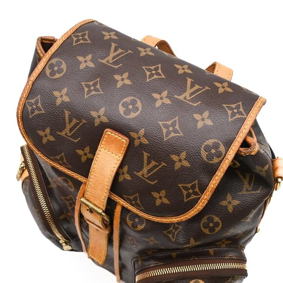 LOUIS VUITTON Brown Monogram Leather Backpack - Picture 6 of 16